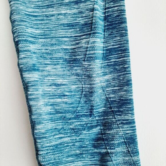 UNDER ARMOUR HeatGear Compression Crop Athletic Leggings Melange Blue Sz S - Picture 5 of 15